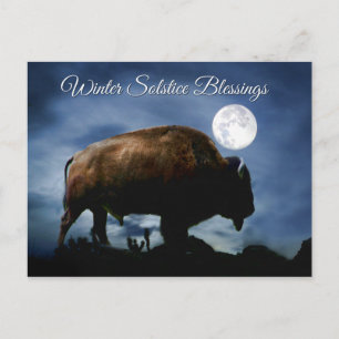Winter Solstice Segnungen Buffalo Postkarten