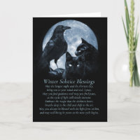 Winter Solstice spirituelles Gedicht Raven Cats Mo