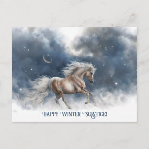 Winter Solstice Weihnachten mit Pferd und Halbmond