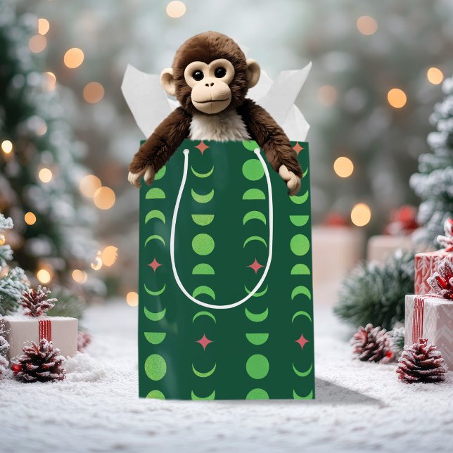 Winter Solstice Weihnachten Wicca Moon Phasing Red Mittlere Geschenktüte (Von Creator hochgeladen)