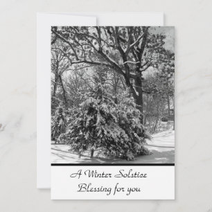Winter-Solstitium-Segen-Flachkarte Feiertagskarte