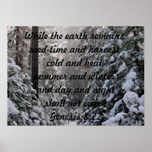 Winter-Sommer hört nicht Genese-8:22 PLAKAT auf