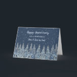 Winter Son & Son in Law Wedding Jubiläum Karte<br><div class="desc">Happy Hochzeitstag Karte für Sohn und Sohn im Gesetz mit rustikalen Winter Wald Szene,  und herzlichen Vers.</div>