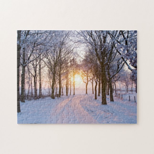 Winter-Sonnenuntergang (Horizontal)