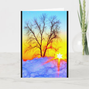 Winter-Sonnenuntergang, der an Sie denkt Karte