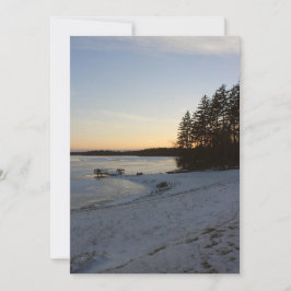Winter-Sonnenuntergang Einladung