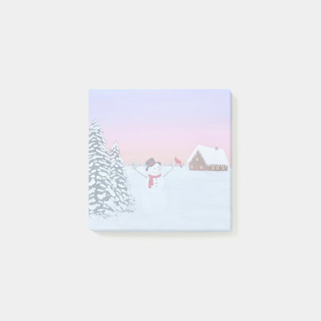 Winter-Sonnenuntergang Post-it Klebezettel (Vorderseite)