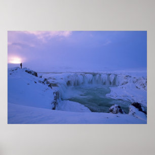 Winter-Sonnenuntergang Poster