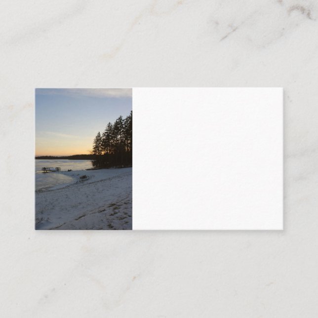 Winter-Sonnenuntergang Visitenkarte (Vorderseite)