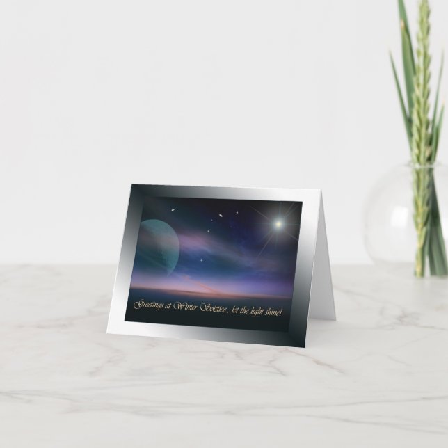 Winter-Sonnenwende Feiertagskarte (Vorderseite)