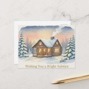 Winter-Sonnenwende-Grußkarte Postkarte