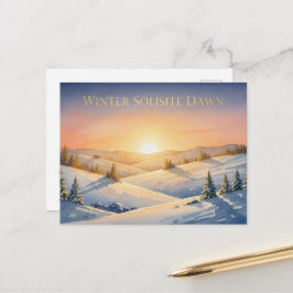 Winter-Sonnenwende-Grußkarte Postkarte