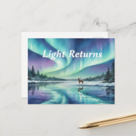 Winter-Sonnenwende-Grußkarte Postkarte