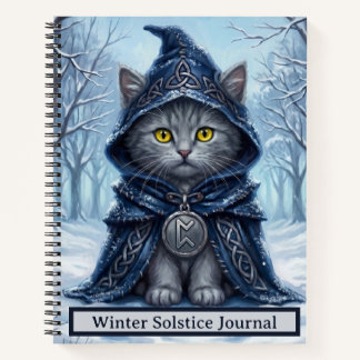 Winter-Sonnenwende-Journal | Katze Yule Notizbuch