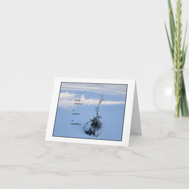 Winter-Sonnenwende Notecard Feiertagskarte (Vorderseite)