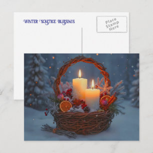 Winter-Sonnenwende-Segen Yule-Gewürze Feiertagspostkarte