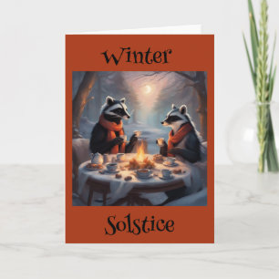 Winter-Sonnenwende-Teeparty whimsicaler Wald Karte