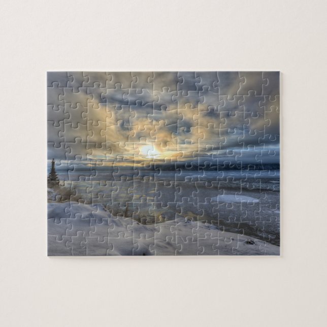 Winter-Sonnenwende Turnagain Arm (Horizontal)