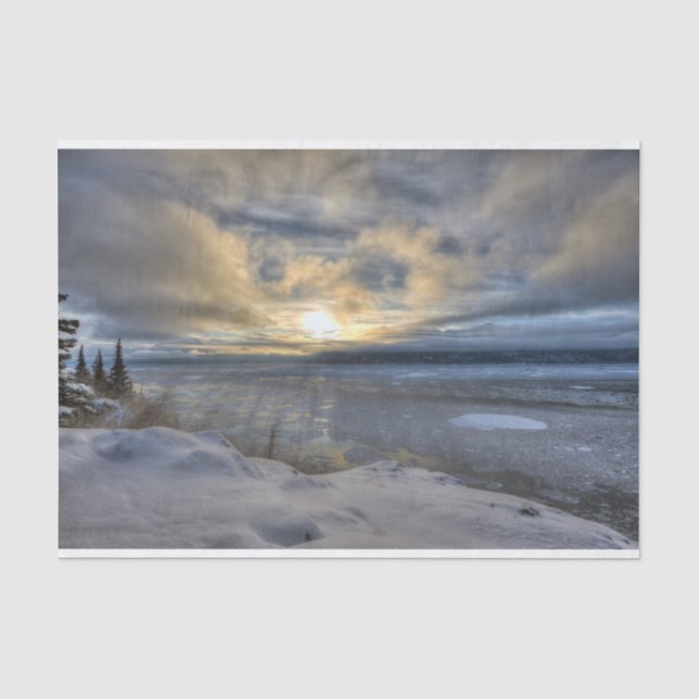 Winter-Sonnenwende Turnagain Arm Seidenpapier (Vorderseite)