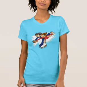 Winter-Spiele - Zahl T - Shirt des Skaten-(Paar)