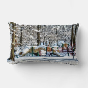 Winter Spielplatz Lendenkissen