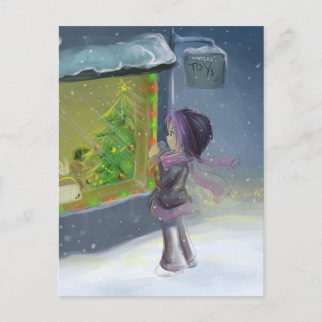 Winter-Spielwaren Postkarte (Vorderseite)