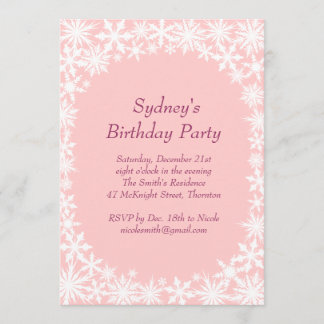 Winter-Spitze-Geburtstags-Party Einladung -