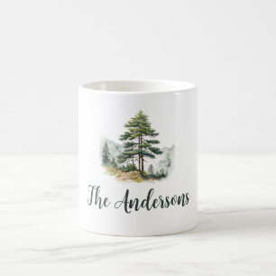 Winter Splendor Pine Tree Weihnachtsfeiertag Kaffeetasse