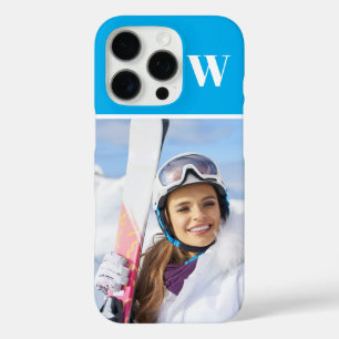 Winter Sport Foto Monogrammiert Azure iPhone 16 Pro Hülle