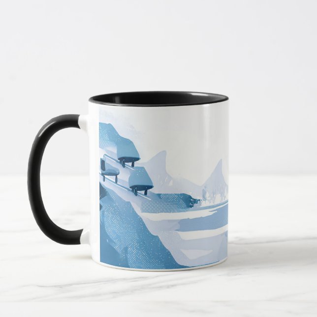 Winter-Sport-Illustration Tasse (Links)
