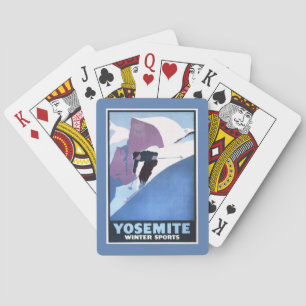 Winter-Sport-Ski fahrendes förderndes Plakat Spielkarten