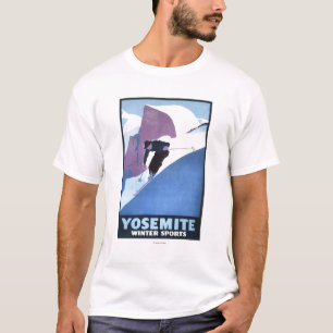 Winter-Sport-Ski fahrendes förderndes Plakat T-Shirt