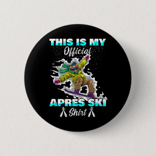 Winter Sport Skifahren Schwein Snowboard Das ist m Button