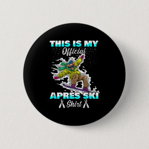 Winter Sport Skifahren Schwein Snowboard Das ist m Button