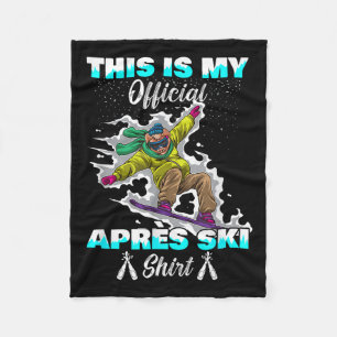 Winter Sport Skifahren Schwein Snowboard Das ist m Fleecedecke