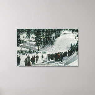 Winter-Sport-Szene an Charleston-Berg Leinwanddruck