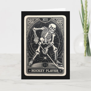 Winter Sports Eishockey Skelett Tarot Card Tee Karte
