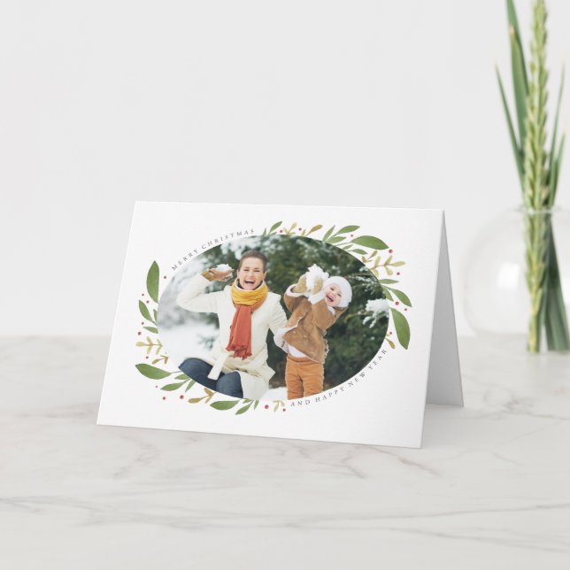 Winter Sprigs Carte de voeux photo de Noël (Devant)