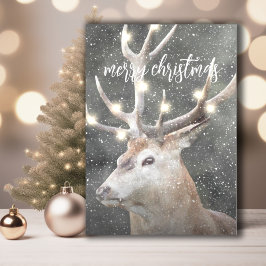 Winter Stag String Light Weihnachten Einladung