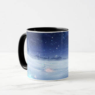Winter Starlight Tasse | Schneeige Nachtlandschaft