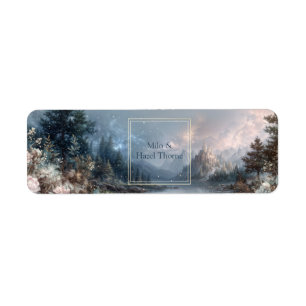 Winter Sternenstaub Märchenschloss Rücksendeadress