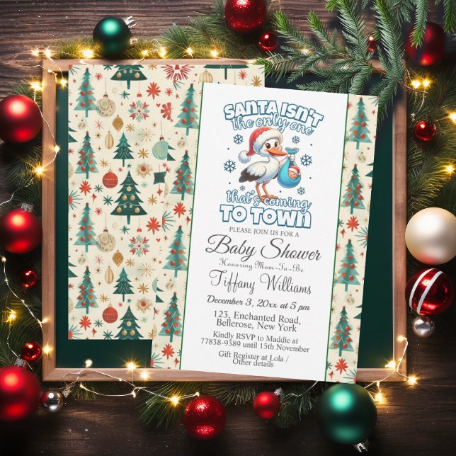 Winter Stork Wertvoll Ankündigung Kinderdusche (Von Creator hochgeladen)