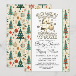 Winter Stork Wertvoll Ankündigung Kinderdusche