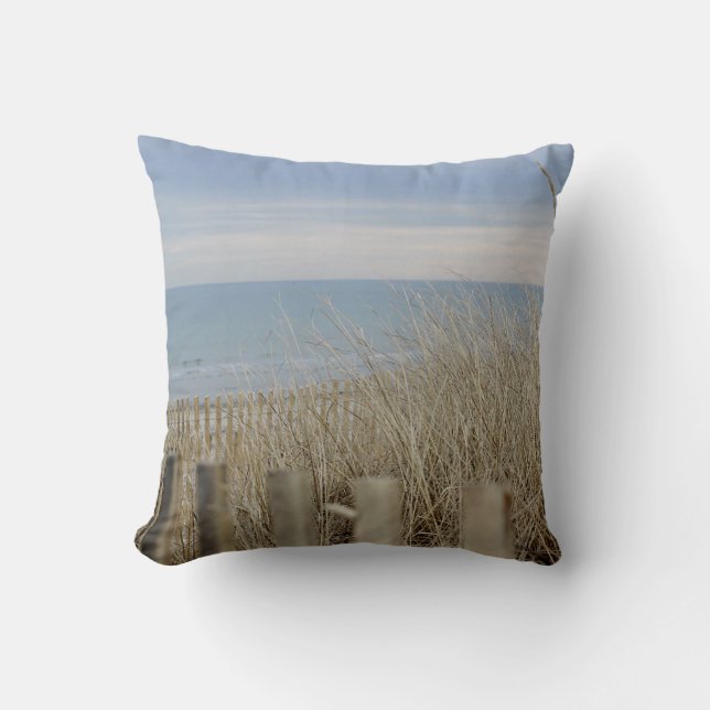 Winter-Strand-Szene Kissen (Vorderseite)