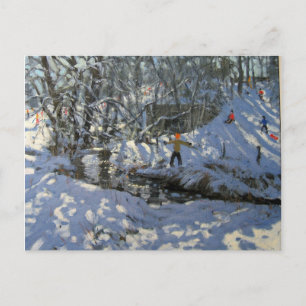 Winter Stream Derbyshire Postkarte