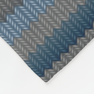 Winter Strick Blanket Blanket Blue Strick Druckled Fleecedecke