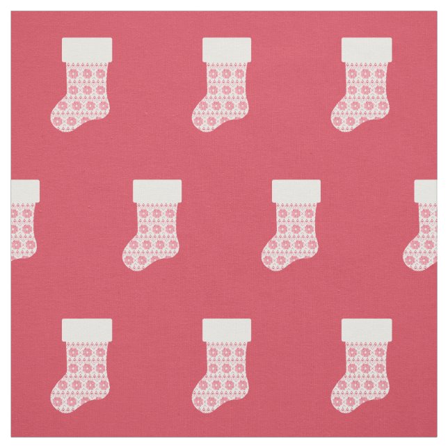 Winter Strick Weihnachts Strumpf Fabric Stoff (Muster)