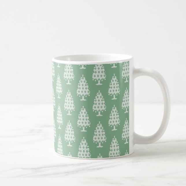 Winter Strick Weihnachtsbaum Tasse (Rechts)