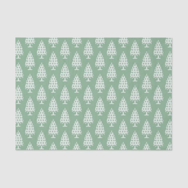 Winter Strick Weihnachtsbaum Tissue Seidenpapier (Vorderseite)