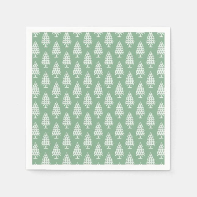 Winter Strick Weihnachtsbaumpapier Napkins Serviette (Vorderseite)